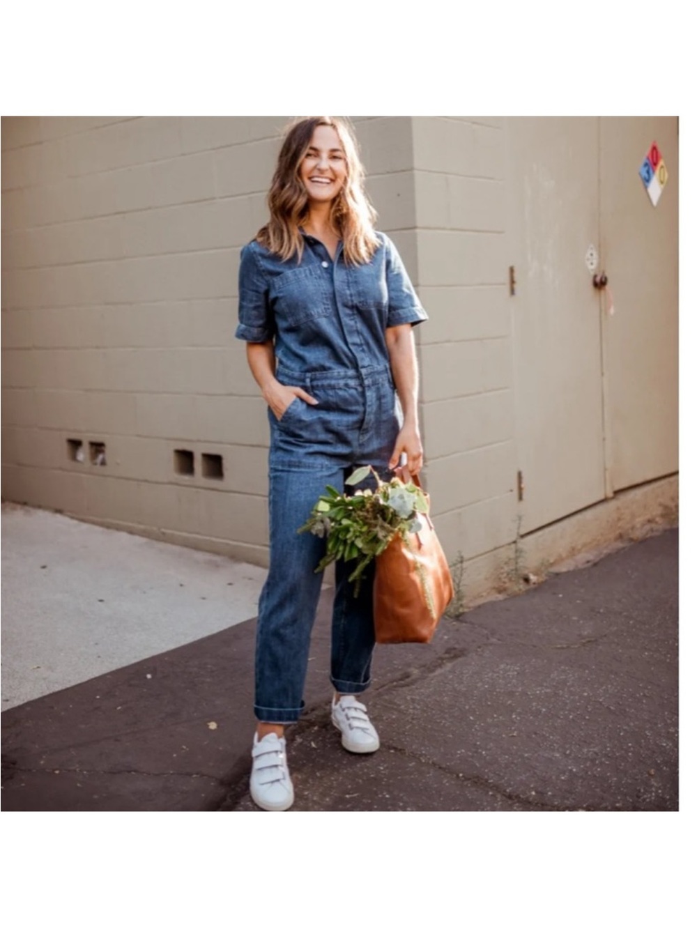 Everlane Denim The Super Soft Coverall Jumpsuit size 4